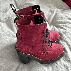 Dr. Martin Kendra suede lace up heeled boots